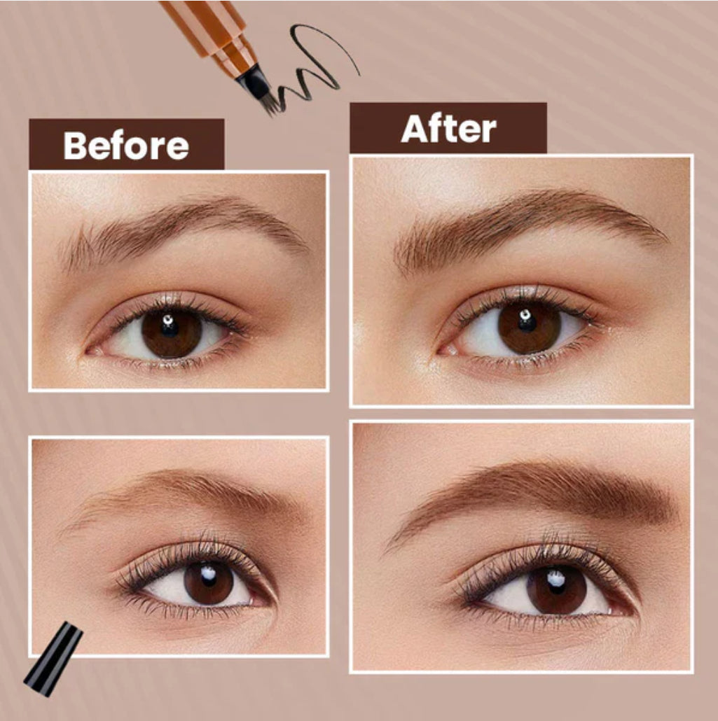 Natural eyebrow stroke technique