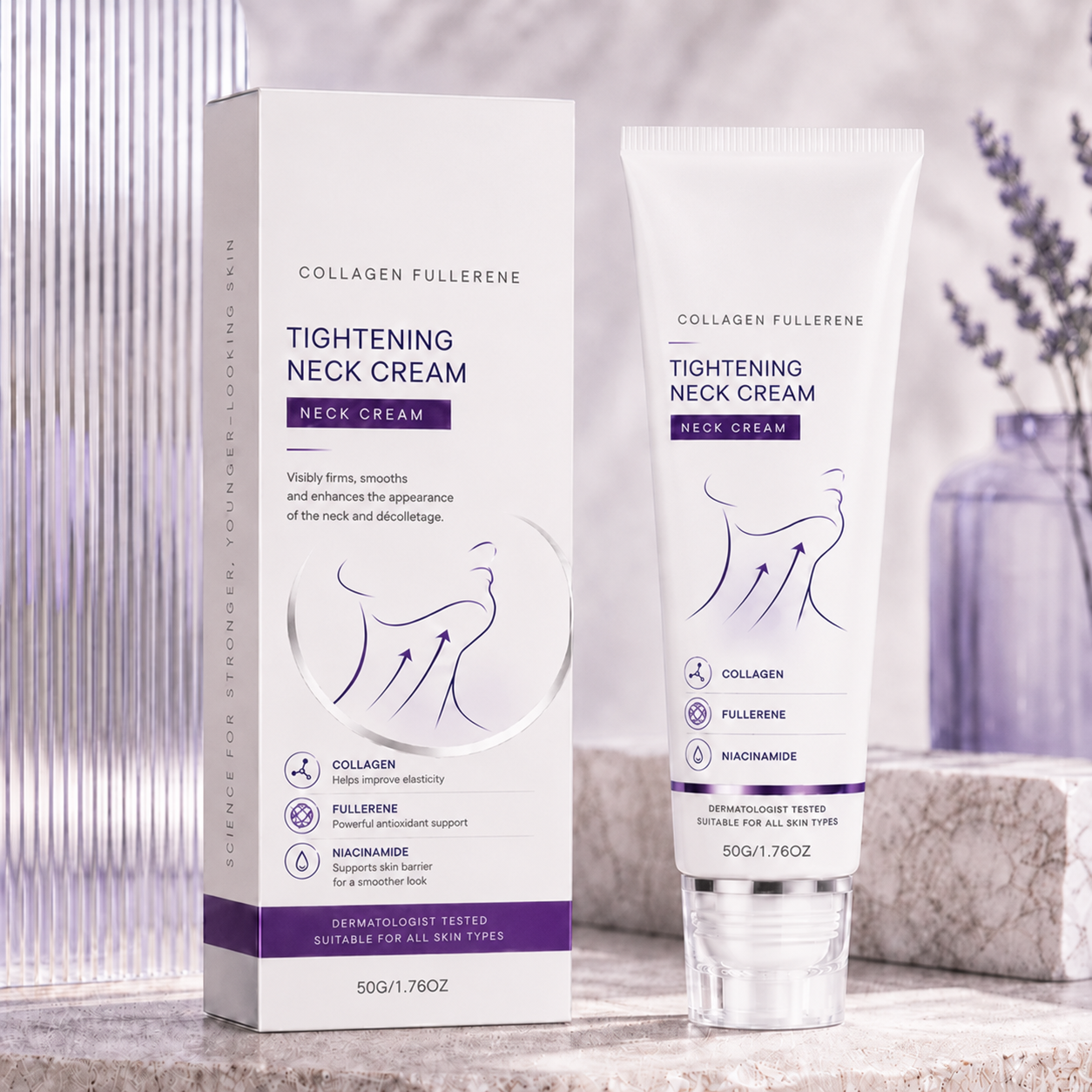 😍 Instant Neck Lift Cream — 🧴 Infused with Retinol & Hyaluronic Acid | Firms the Neck, Reduces Wrinkles & Double Chin