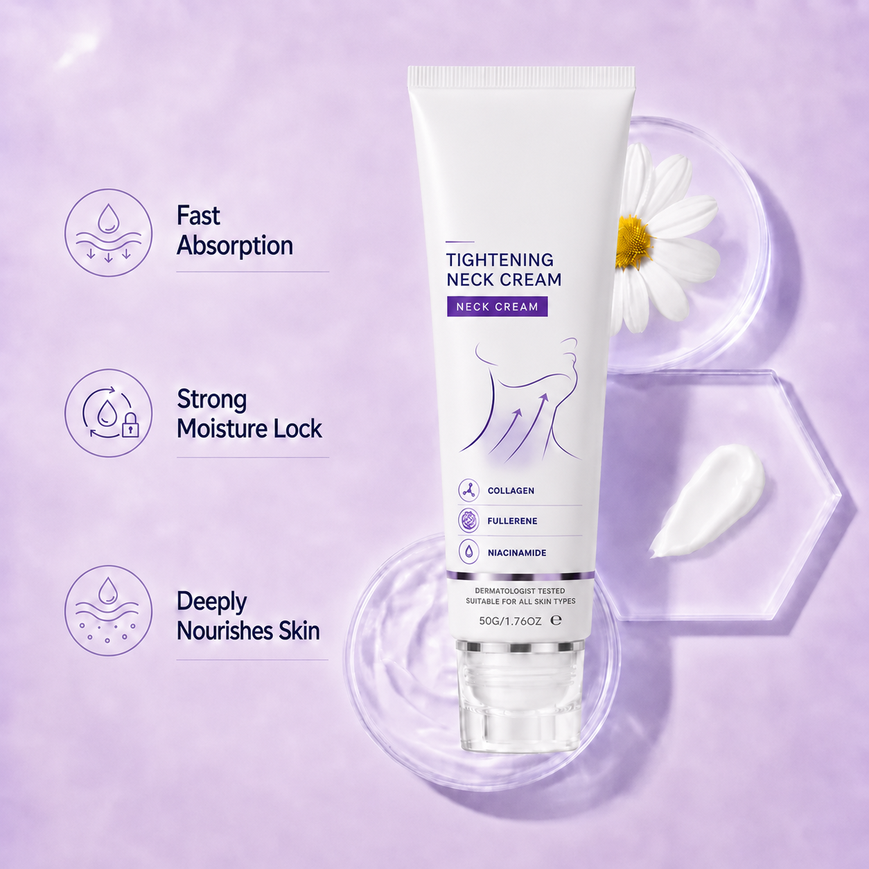 😍 Instant Neck Lift Cream — 🧴 Infused with Retinol & Hyaluronic Acid | Firms the Neck, Reduces Wrinkles & Double Chin